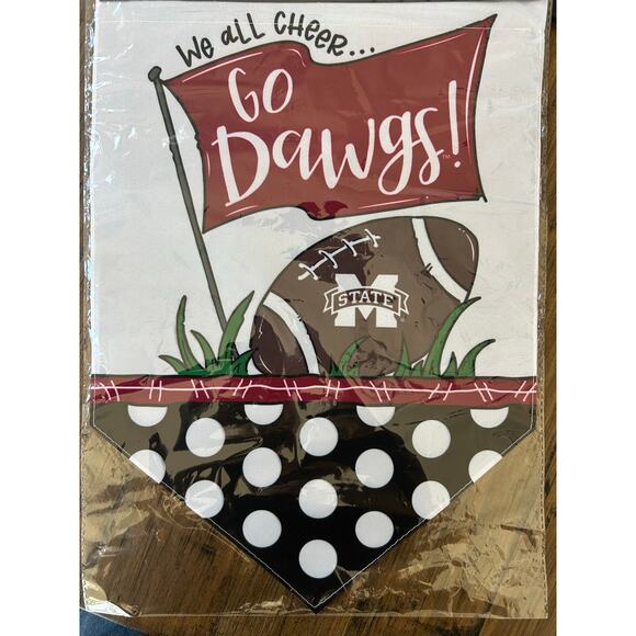 Mississippi State Garden Flag Dorm Room Wall Decor 12x18" by Magnolia Lane - Picture 3 of 4